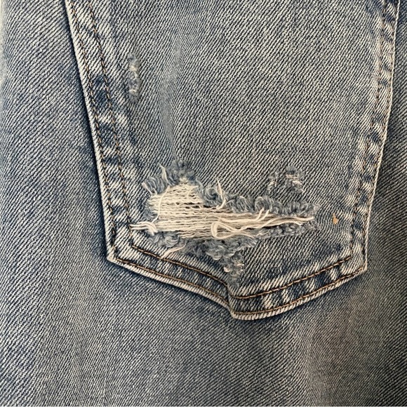 MOUSSY VINTAGE Ithan Distressed Raw Hem Ripped Ankle Mid-Rise Stretch Jeans 24 - Picture 13 of 15